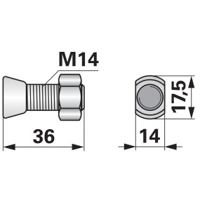 Pflugschraube Ovalkopf M14X36 (00228994) Prillinger