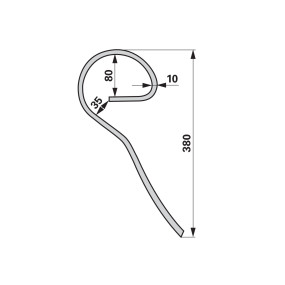 Garezinken Gerade 26X10X370 Ei (00230011) Prillinger