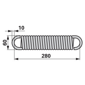 Eggenklappfeder Ad60Xs10Xl280 (00230530) Prillinger