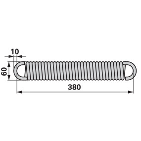 Eggenklappfeder Ad60Xs10Xl380 (00230531) Prillinger