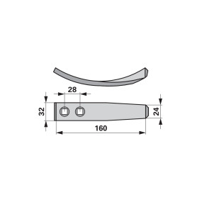 Normalschare 24X8X160 (00230841) Prillinger