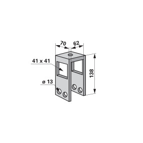 Zinkenhalterung für Rahmen 60X (00231073) Prillinger