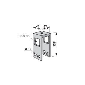 Zinkenhalterung für Rahmen 60X (00231074) Prillinger