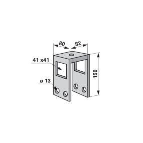 Zinkenhalterung für Rahmen 80X (00231075) Prillinger