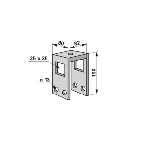 Zinkenhalterung für Rahmen 80X (00231076) Prillinger