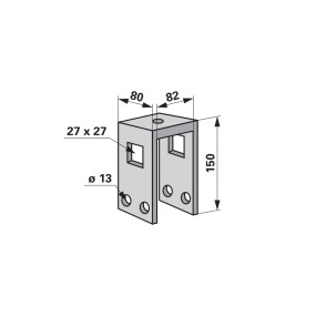 Zinkenhalterung für Rahmen 80X (00231077) Prillinger