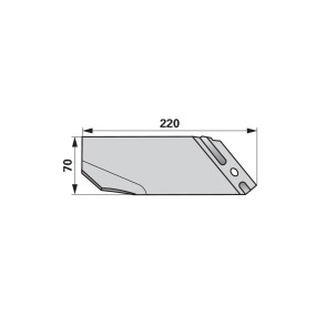 Häufelschare rechts L 220 H 70 (00232284) Prillinger