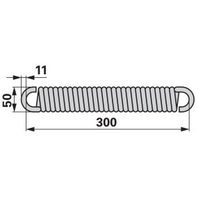 Zugfeder Ad50Xs11Xl300 (00232752) Prillinger