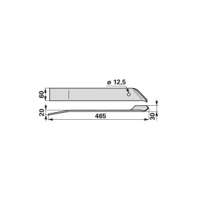 Vorsatzmesser links Anstelle V (00234161) Prillinger