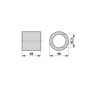 Lagerbüchse Pvc 35,5X49X49 (00234173) Prillinger