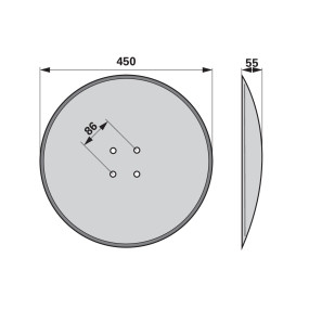 Hohlscheibe Glatt Dm=450Mm (00240291) Prillinger