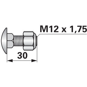 Flachkopfschraube Din 603 M12X (00240324) Prillinger