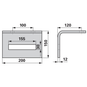 Zinkenhalter für Rahmen 100X10 (00240415) Prillinger