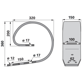 Oberfeder 150X14 für Rahmen 80 (00240443) Prillinger