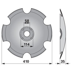 Eggenscheibe Gezahnt Ad 410 4 (00240613) Prillinger