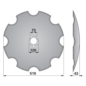 Eggenscheibe Gezahnt Ad 510 5 (00240615) Prillinger