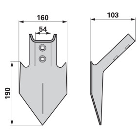 Gänsefußschare Breite 150 Loch (00240648) Prillinger