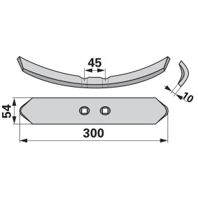 Normalschare Arbeitsbreite 54X (00240684) Prillinger