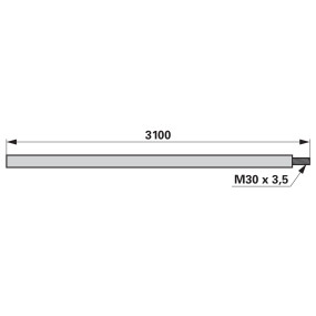 Vierkantwelle  30X30 L=3100Mm (00240690) Prillinger