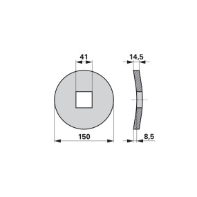 Vorschweißring für 40X40 Welle (00240694) Prillinger