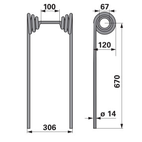 Strohstriegelzinken 670X14 (00240762) Prillinger