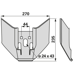 Flügelschar Monobloc Anstelle (00240805) Prillinger