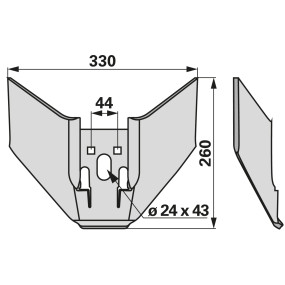 Flügelschar Monobloc Anstelle (00240806) Prillinger