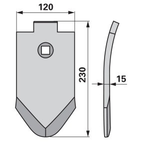 Scharspitze 15 Mm Anstelle Von (00241214) Prillinger