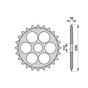 Sternring Durchmesser 530 Bohr (00250019) Prillinger