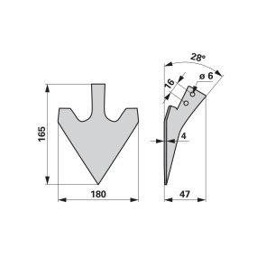 Hackschare Arbeitsbreite 180Mm (00260254) Prillinger