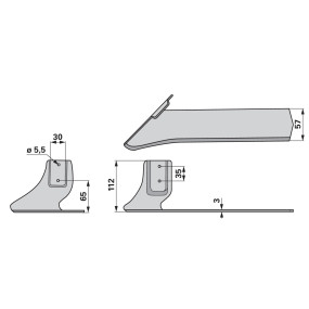 Winkelmesser links Arbeitsbrei (00260529) Prillinger