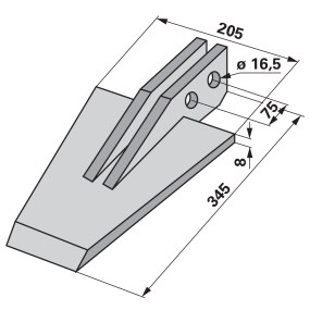 Spatenmesser Arbeitsbreite 205 (00270050) Prillinger