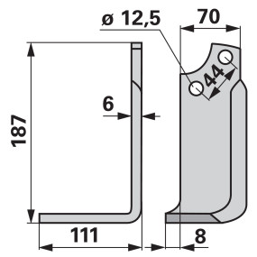 Winkelmesser links Anstelle Vo (00270063) Prillinger