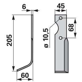 Bogenmesser links Anstelle Von (00270218) Prillinger