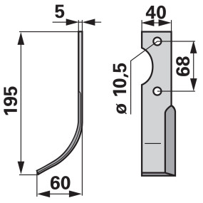 Bogenmesser links Anstelle Von (00270247) Prillinger