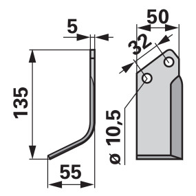 Bogenmesser links Anstelle Von (00270343) Prillinger