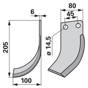 Bogenmesser links Anstelle Von (00270363) Prillinger