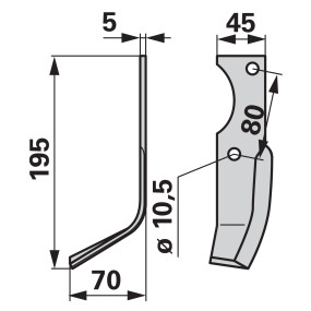 Bogenmesser links Anstelle Von (00270386) Prillinger