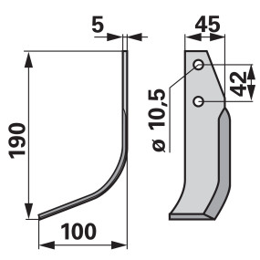 Bogenmesser links Anstelle Von (00270388) Prillinger