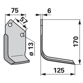 Winkelmesser rechts Anstelle V (00270466) Prillinger