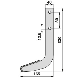 Fräszinke Aufgepanzert 40X10 L (00270835) Prillinger