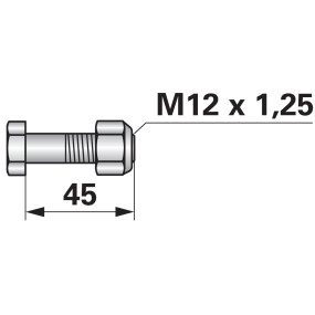 Frässchrauben M12X1,25X45 Güte (00270976) Prillinger