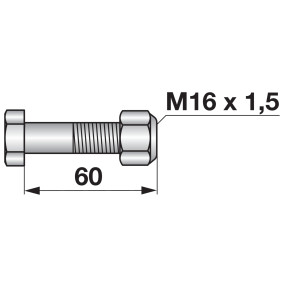 Frässchrauben M16X1,5X60 Güte (00270990) Prillinger