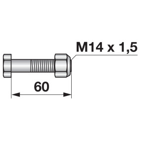 Frässchrauben M14X1,5X60 Güte (00270993) Prillinger