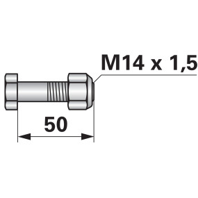 Frässchrauben M14X1,5X50 Güte (00270994) Prillinger