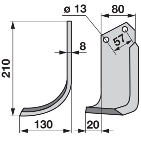 Bogenmesser links (00271041) Prillinger