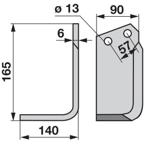 Winkelmesser links (00271045) Prillinger