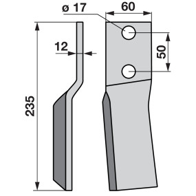 Fräsmesser links (00271047) Prillinger