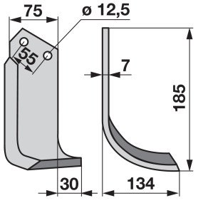 Bogenmesser rechts (00271062) Prillinger