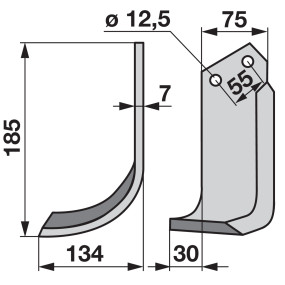 Bogenmesser links (00271063) Prillinger